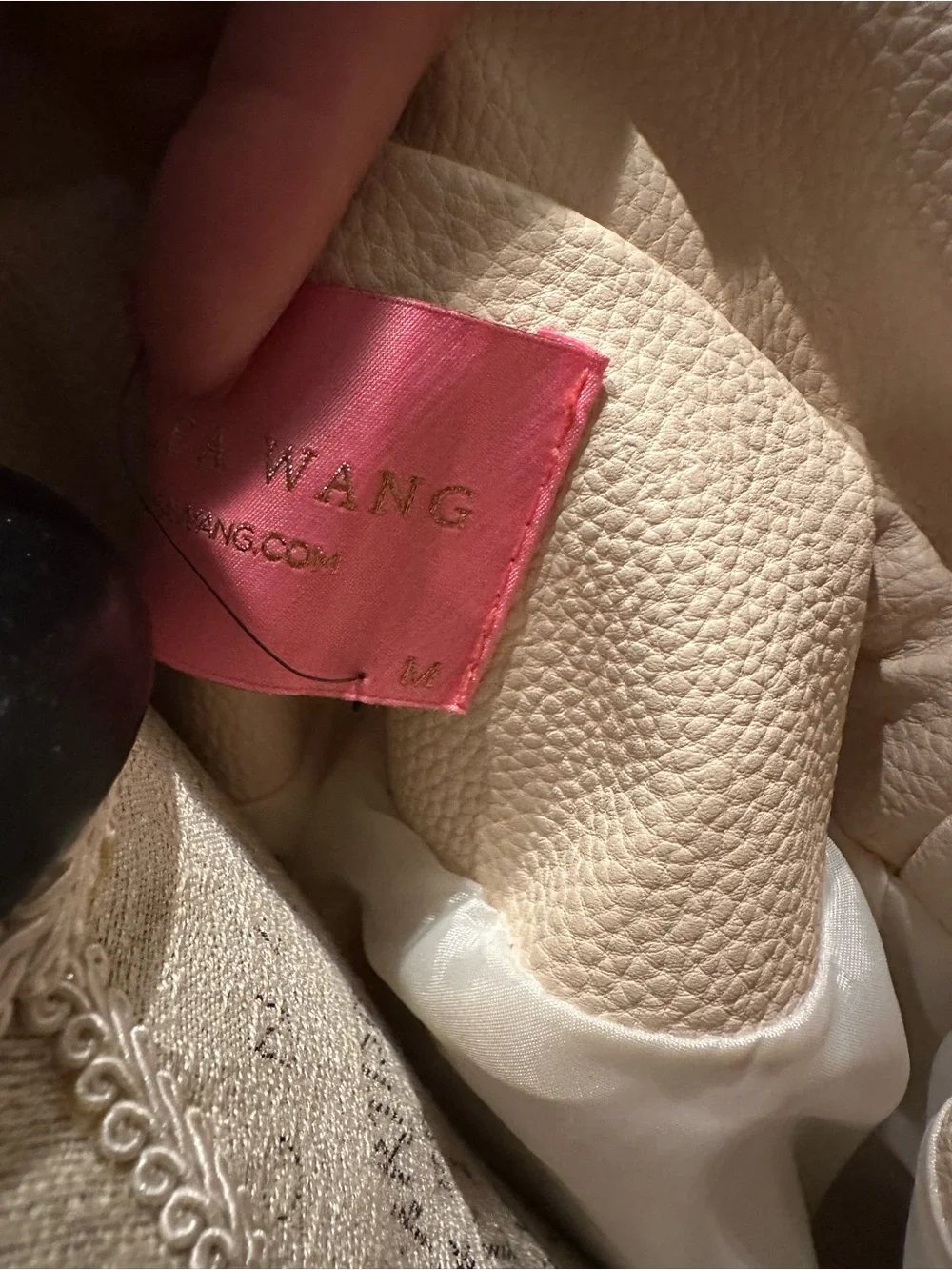 Azalea Wang Studded Cream Leather Moto Jacket — NWOT - Picture 12 of 14